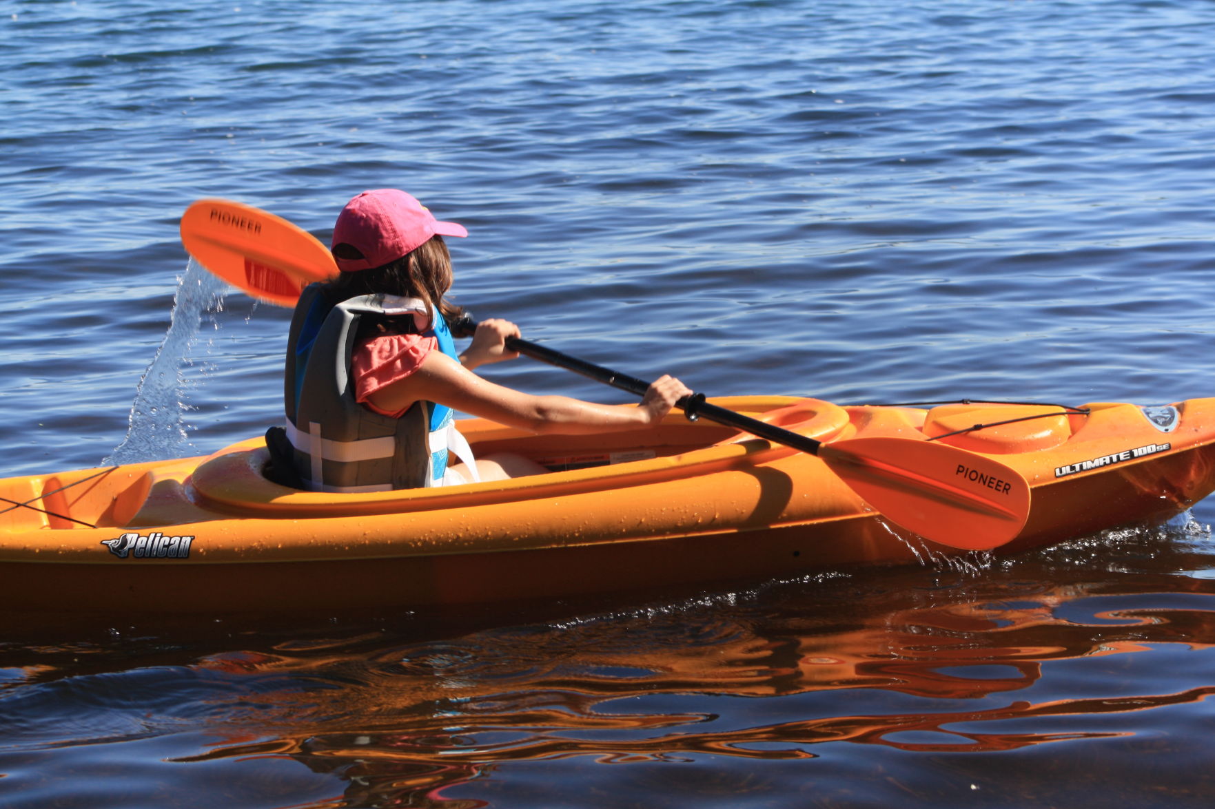 Kayaking student
